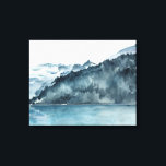 Winter Fjords Canvas Afdruk<br><div class="desc">Winter Fjords II van Jennifer Paxton Parker. De fjorden van de waterverf van eigenschappen in een serene,  blauw-toon het plaatsen.</div>
