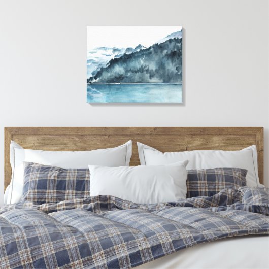 Winter Fjords Canvas Afdruk (Insitu (Slaapkamer))