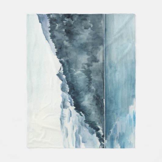 Winter Fjords Fleece Deken (Voorkant)