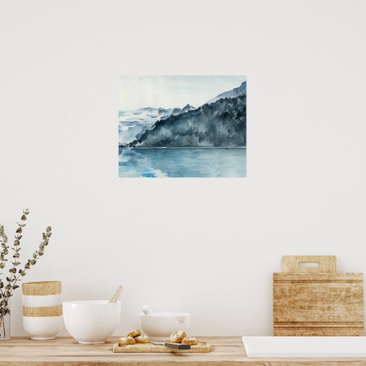 Winter Fjords Poster (Keuken)