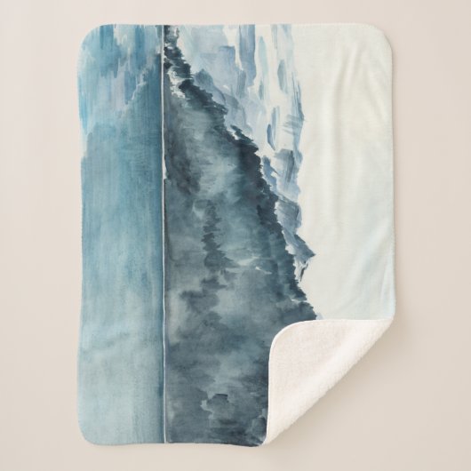 Winter Fjords Sherpa Deken (Voorkant)