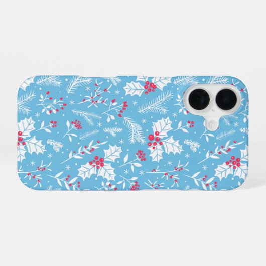 Winter flora 2 iPhone 16 hoesje (Achterkant horizontaal)