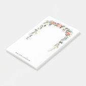 Winter Floral | Aangepaste feestdag Post-it® Notes (Schuin)