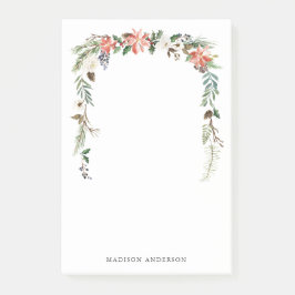 Winter Floral | Aangepaste feestdag Post-it® Notes