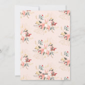 Winter Floral Arch Green Happiest Feestdagen Foto Feestdagenkaart (Achterkant)