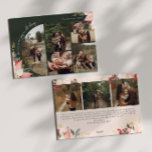 Winter Floral Arch Joy In All Things Eight Foto Feestdagenkaart<br><div class="desc">Deze winterse bloemenboogvreugde in alles heeft een grillig en elegant ontwerp met levendige waterverf-afbeeldingen van rode en roze poinsettia's en delicaat wintergroen. Met chique botanische elementen zoals dennen-, hulst- en winterbessen, voegt het kleurrijke palet van de kaart, inclusief stoffig roos en gouden accenten, een boho-touch toe aan een moderne vakantie-esthetiek....</div>