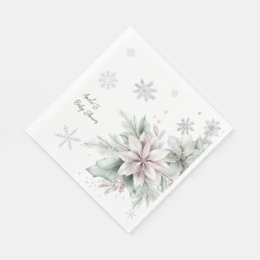 Winter Floral Baby shower Servet (Hoek)