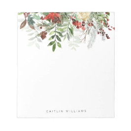 Winter Floral Beauty Personalized Notitieblok