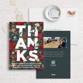Winter Floral Bedankt Business Holiday Card Feestdagenkaart