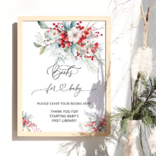 Winter Floral & Berry Boeken voor Baby Poster