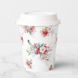 Winter Floral Botanical Christmas Vrijgezellenfees Papieren Bekers<br><div class="desc">Winter Floral Botanische Kerst Vrijgezellenfeest Papieren kopjes. Overeenkomende objecten zijn beschikbaar.</div>