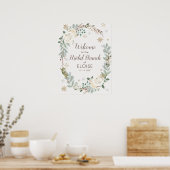 Winter Floral Bridal Brunch Welkom Poster (Keuken)