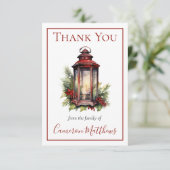 Winter Floral Candle Floral Bereavement Bedankt (Staand voorkant)