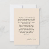 Winter Floral Coffee Vrijgezellenfeest Dank u kaar Bedankkaart (Achterkant)