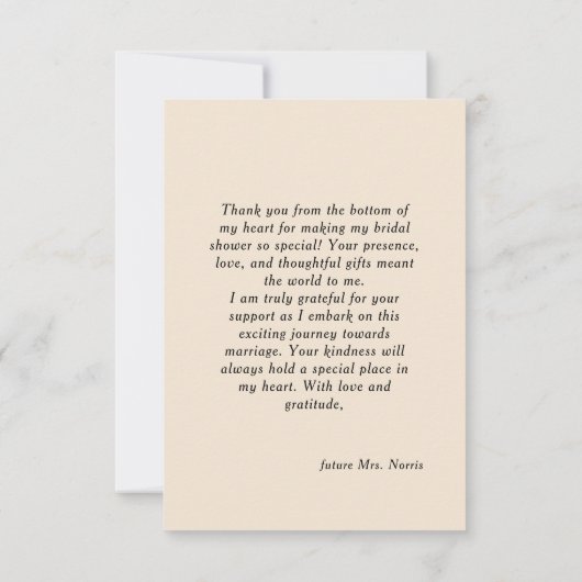 Winter Floral Coffee Vrijgezellenfeest Dank u kaar Bedankkaart (Achterkant)