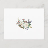 Winter Floral Couples Shower Moderne Details Card Informatiekaartje (Achterkant)
