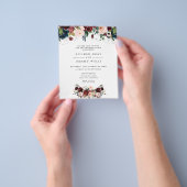 Winter Floral Engagement Party Flyer (Hand)