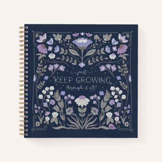 Winter Floral Folk Journal Notitieboek (Voorkant)