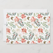 Winter Floral | Foto van Birthday Party Invitation Kaart (Achterkant)