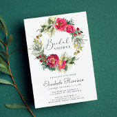 Winter Floral Greenery Waterverf Vrijgezellenfeest Kaart