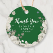 Winter Floral|Groene bruiloft Dank je wel voor de  Bedankjes Labels (Voorkant)