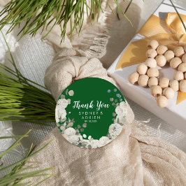 Winter Floral|Groene bruiloft Dank je wel voor de  Bedankjes Labels