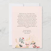 Winter Floral Happiest Feestdagen Verticale foto Feestdagenkaart (Achterkant)