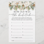 Winter Floral Hoe oud is de bruid om te zijn Game (Voorkant)