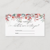 Winter Floral Hoeveel Snoepjes Informatiekaartje (Voorkant)