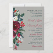 Winter Floral Holiday Kerstfeest Dinsdag Woensdag Kaart (Voorkant)