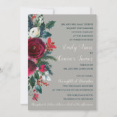 Winter Floral Holiday Kerstfeest Dinsdag Woensdag Kaart (Voorkant)