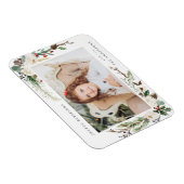 Winter Floral | Holiday Photo Magnet Magneet (Rechterzijde)
