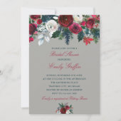 Winter Floral Holiday Vrijgezellenfeest Kerstmis Kaart (Voorkant)