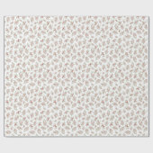 Winter Floral Holiday Wrapping Paper Cadeaupapier (Vlak)