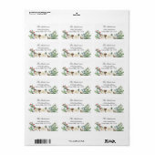 Winter Floral Holly Berries Holiday Adres Etiket (Full Sheet)