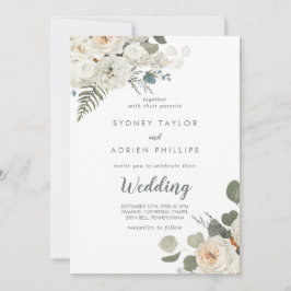 Winter Floral Informal Weddenschap Kaart