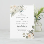 Winter Floral Informal Weddenschap Kaart (Staand voorkant)