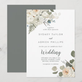 Winter Floral Informal Weddenschap Kaart