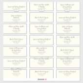 Winter Floral | Ivory Wedding Guest Adresetiketten Sticker (Vel)