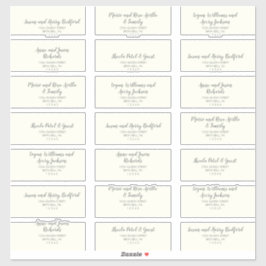 Winter Floral | Ivory Wedding Guest Adresetiketten Sticker