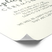 Winter Floral | Ivory Wedding Unplugged Ceremony Poster (Hoek)