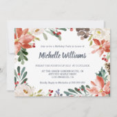 Winter Floral Lijst Berries verlaat volwassen verj Kaart (Voorkant)