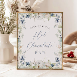 Winter Floral Lijst Hot Chocolate Vrijgezellenfees Poster