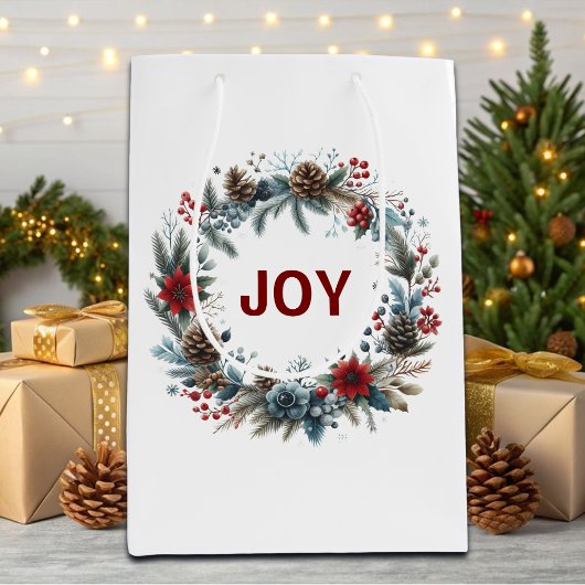 Winter Floral Pine Kegels Krans Medium Cadeauzakje