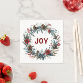 Winter Floral Pine Kegels Krans Servet (Insitu)