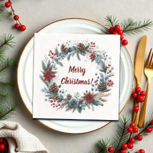 Winter Floral Pine Kegels Krans Servet