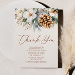 Winter Floral Pine Tree Christmas Baby shower Bedankkaart<br><div class="desc">Dit is een Winter Floral Pine Tree Christmas Baby shower Dank je wel kaart!</div>