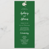 Winter Floral | Programma voor groene weddenschapp Programmakaart (Voorkant)