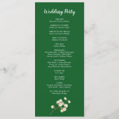 Winter Floral | Programma voor groene weddenschapp Programmakaart (Achterkant)