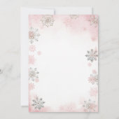 Winter Floral Snowflake royal fiveness Birthday Kaart (Achterkant)